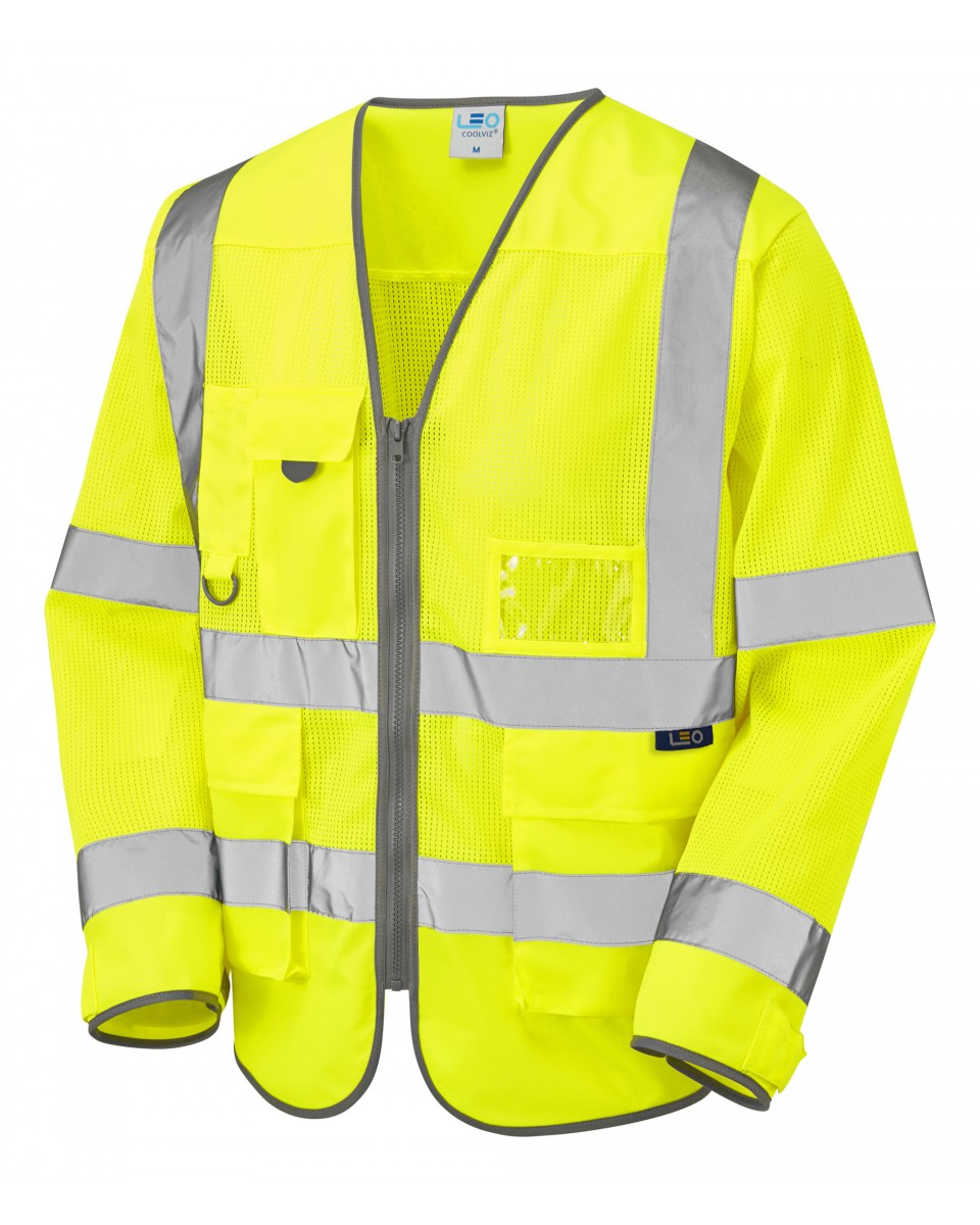 ISO 20471 Class 3 Coolviz Sleeved Superior Waistcoat Yellow